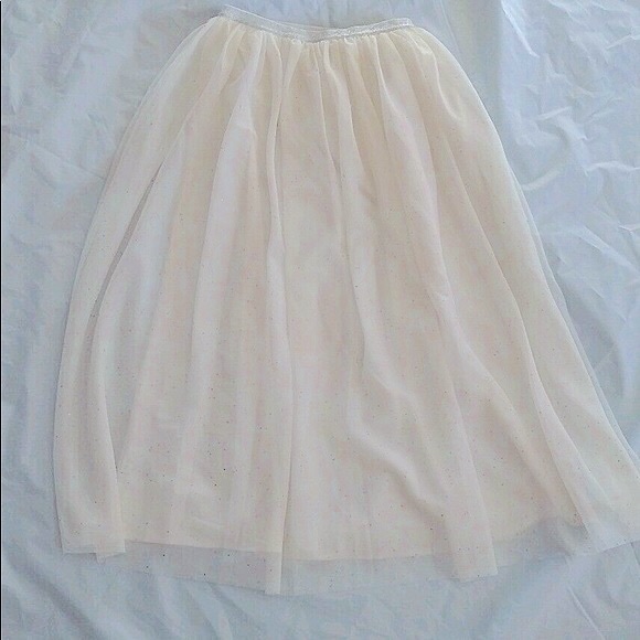 NEW: Ladies Girly Party Ivory Sheer w/Colorful Sparkly Confetti Tulle Skirt - Picture 2 of 16